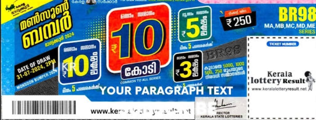 മൺസൂൺ ബമ്പർ ; ഒന്നാം സമ്മാനം മൂവാറ്റുപുഴയിൽ വിറ്റ ടിക്കററ്റിന്