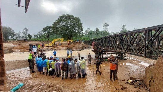 മുണ്ടക്കൈ:ബെയ്‌ലി പാലം പൂർത്തിയായി