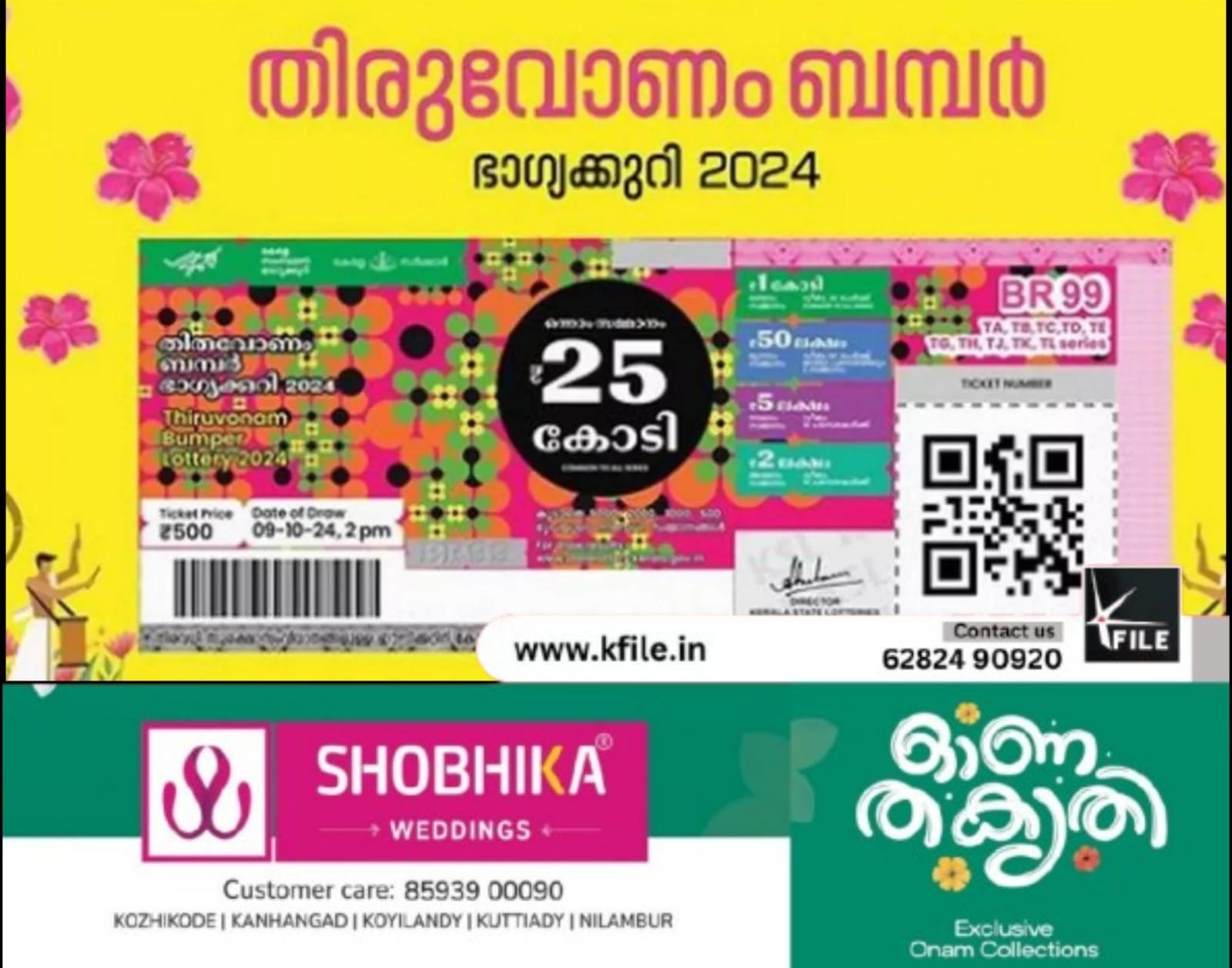 തിരുവോണം ബമ്പർ വിൽപ്പന                           66 ലക്ഷത്തിലേക്ക്; നറുക്കെടുപ്പിന് ഇനി രണ്ടുദിവസം