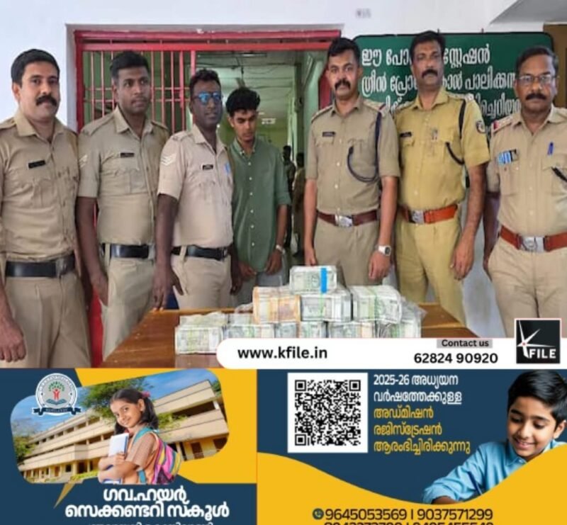 വാഹന പരിശോധനയ്ക്കിടെ സ്കൂ‌ട്ടർ വെട്ടിച്ച് കടക്കാൻ ശ്രമം; പരിശോധനയിൽ പിടികൂടിയത് 38 ലക്ഷം