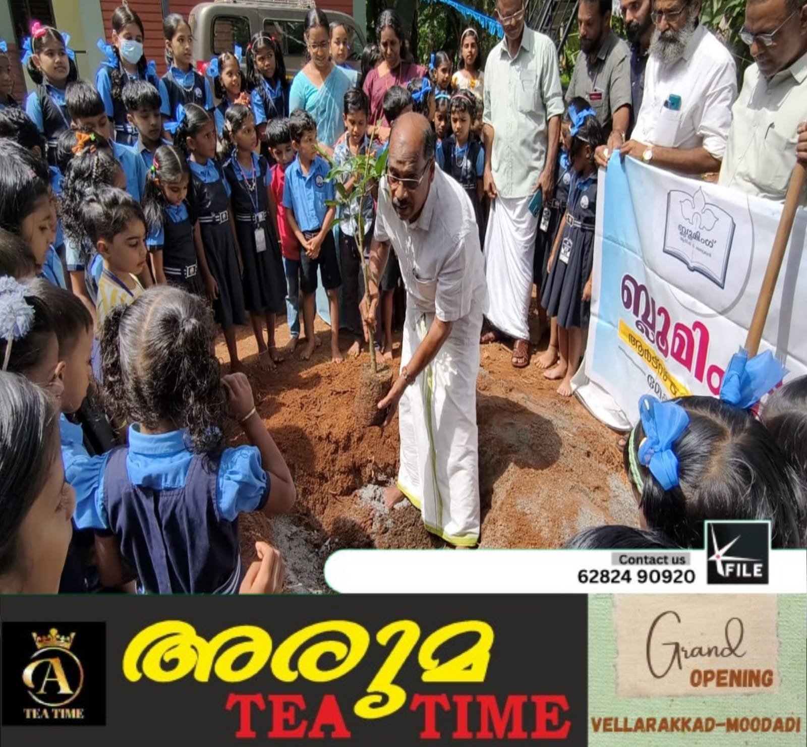 വൃക്ഷതൈ നട്ട്ബ്ലൂമിംഗ് ആർട്സിൻ്റെപരിസ്ഥിതി ദിനാഘോഷം