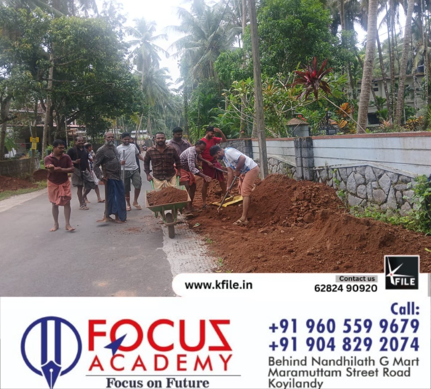 പെരുവട്ടൂർ നടേരിക്കടവ് റോഡിൽ അപകടം ഒഴിവാക്കാൻ നാട്ടുകാരുടെ കൂട്ടായ്മ; ഷോൾഡർ ഭാഗത്ത് മണ്ണിട്ട് നികത്തി